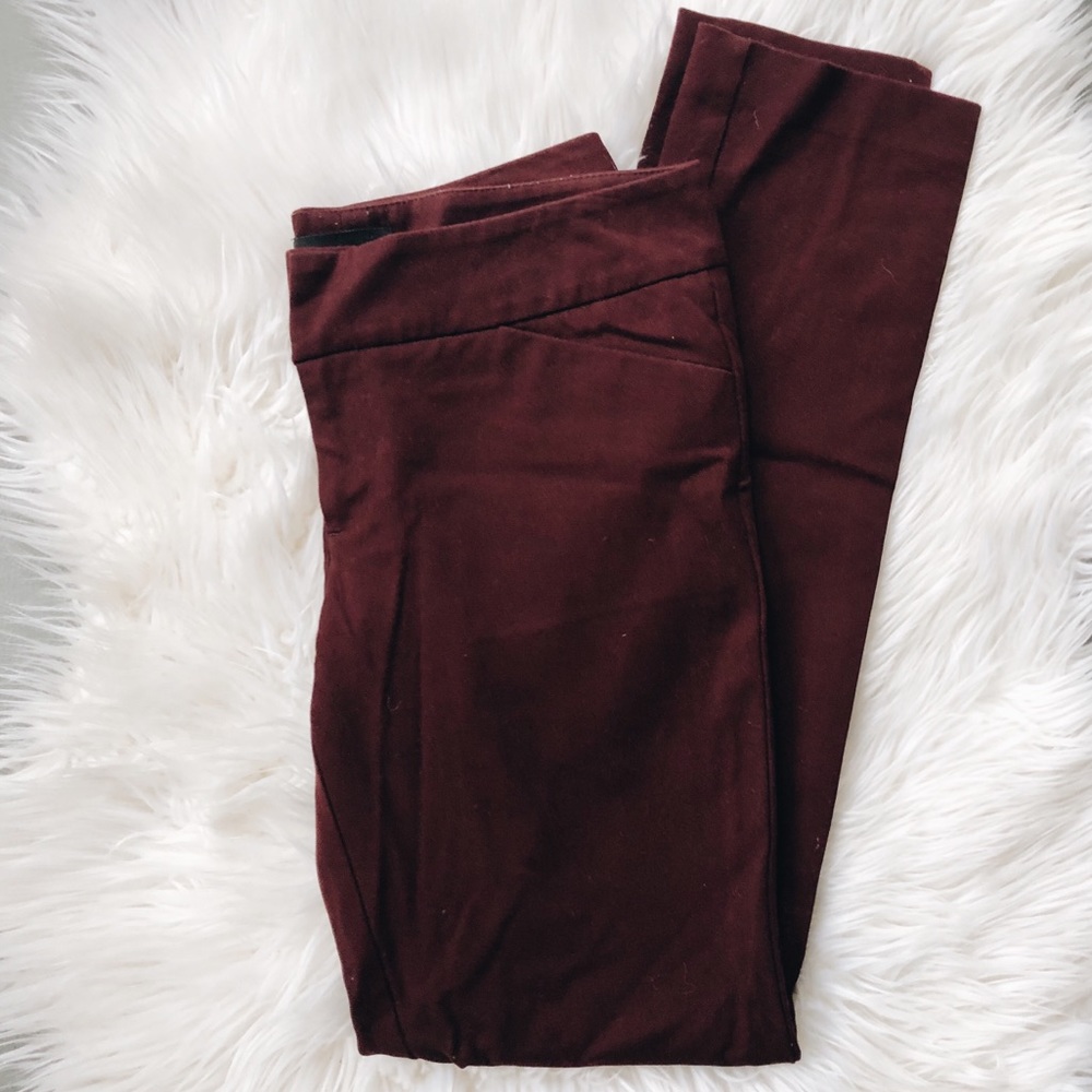 Cynthia Rowley Eggplant Pencil Trousers / Pants